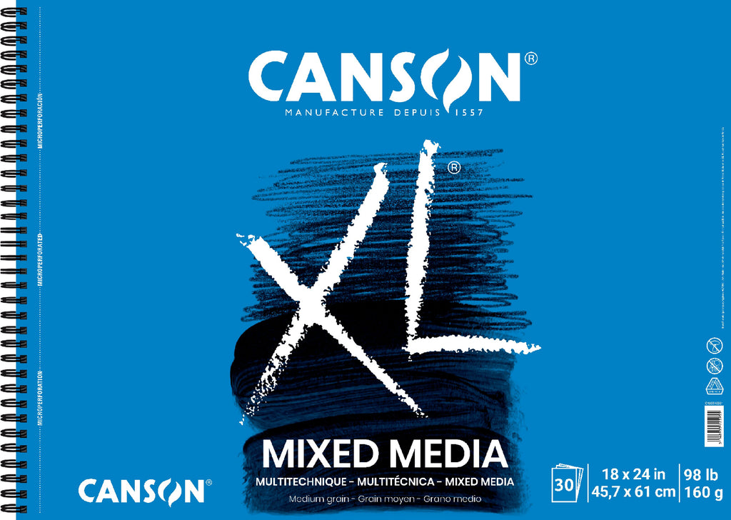 Canson XL Mixed Media Pads, Coiled