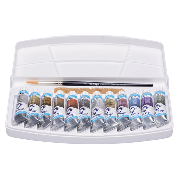 Van Gogh Watercolor Paint Set, Plastic Pocketbox, 24-Half Pan General  Selection