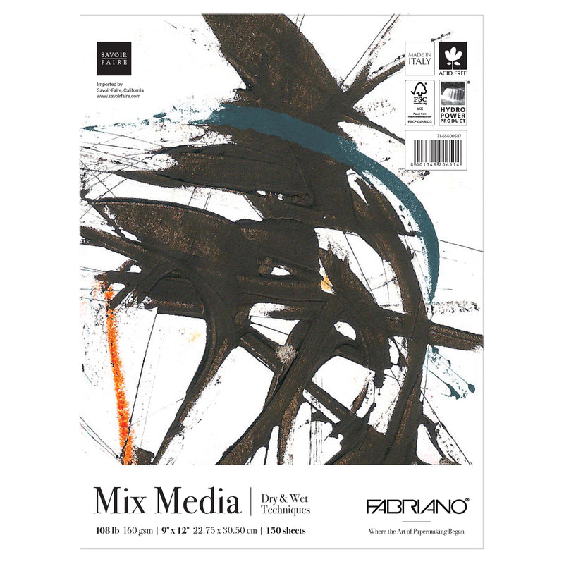 Fabriano Studio Mixed Media Fat Pad/ Dry & Wet Techniques