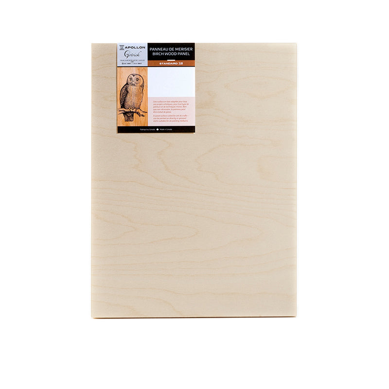 Artist's Birch Wood Painting Panels - Standard Width