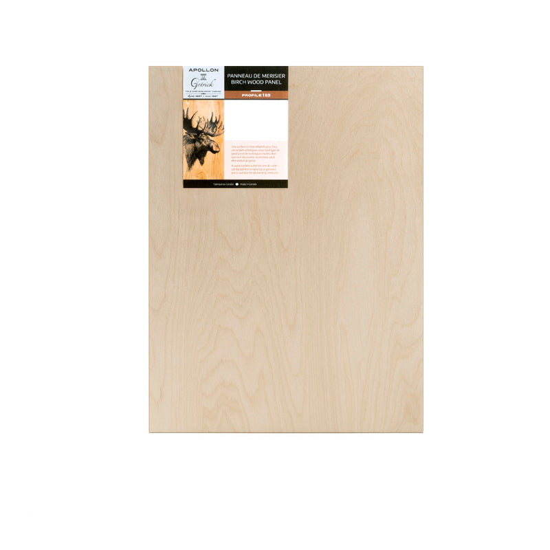 Artist's Birch Wood Painting Panels - Gallery width, 1 5/8"