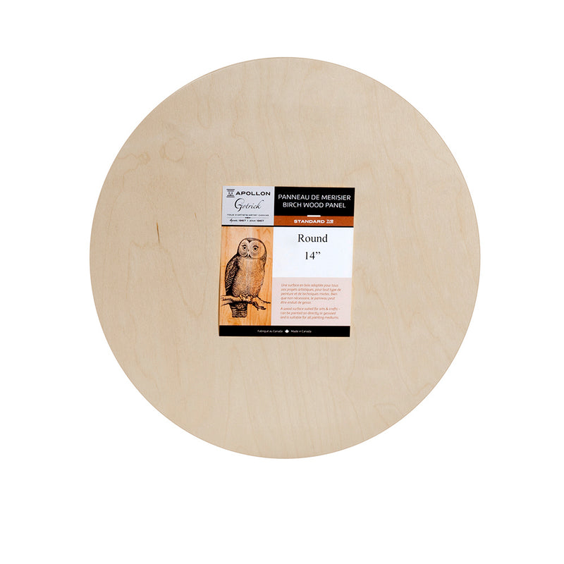 Artist's Birch Round Wood Painting Panels