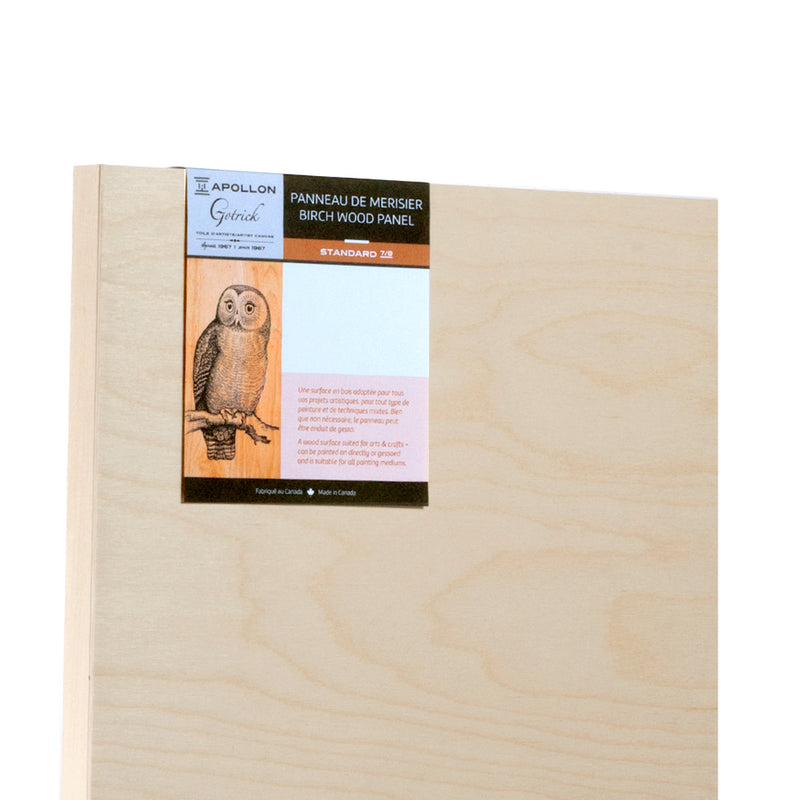 Artist's Birch Wood Painting Panels - Standard Width