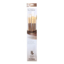 Princeton Real Value Brush Set - Synthetic Hair, White Taklon, Long Handle (Set of 4)