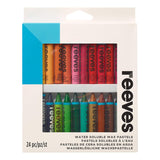 Reeves Water Soluble Wax Pastels, 24 colours