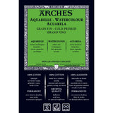 Arches Aquarelle Watercolour Pad - Cold Pressed, 100% Cotton - 12 Sheets (9 x 12in / 23 x 31cm)