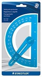 STAEDTLER Black Plastic Protractor with Swing Arm - 6"