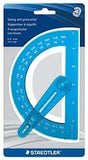 STAEDTLER Black Plastic Protractor with Swing Arm - 6"