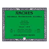 Arches Aquarelle Watercolour Block - Cold Pressed, 100% Cotton - 20 Sheets, Assorted Sizes