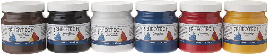 Tri-Art Rheotech Acrylic Paint Jars.