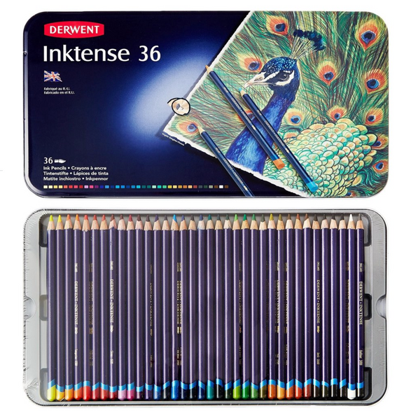 【未使用】DERWENT INKTENSE & PROCOLOUR （セット売） Watersoluble ink pencils Derwent Inktense in metal box - Vunder