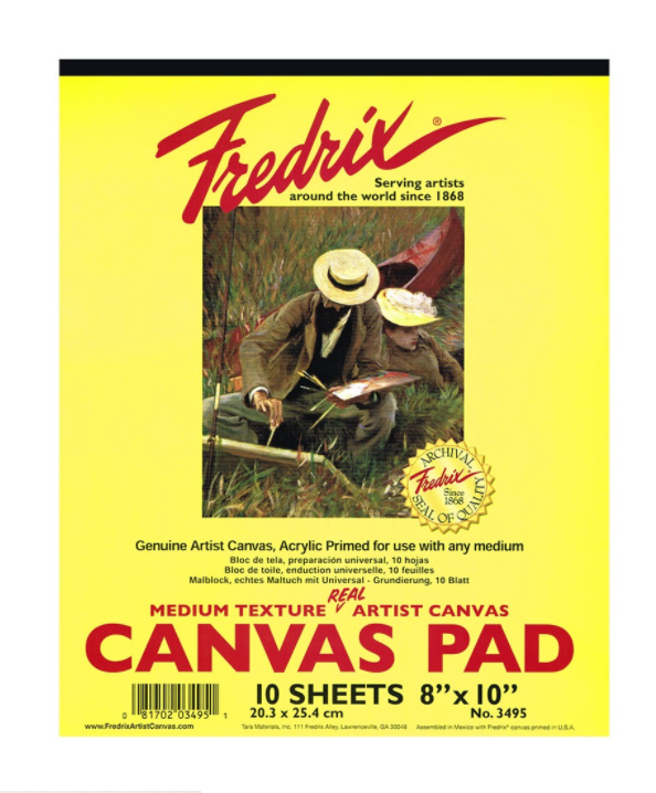 Fredrix Canvas Pad, 10 Sheets
