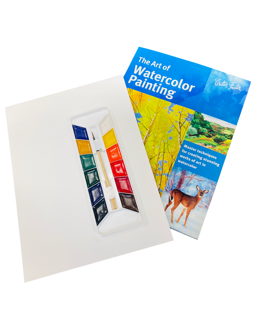 Yarka Watercolour 12 Full Pan Colours Set & Brush