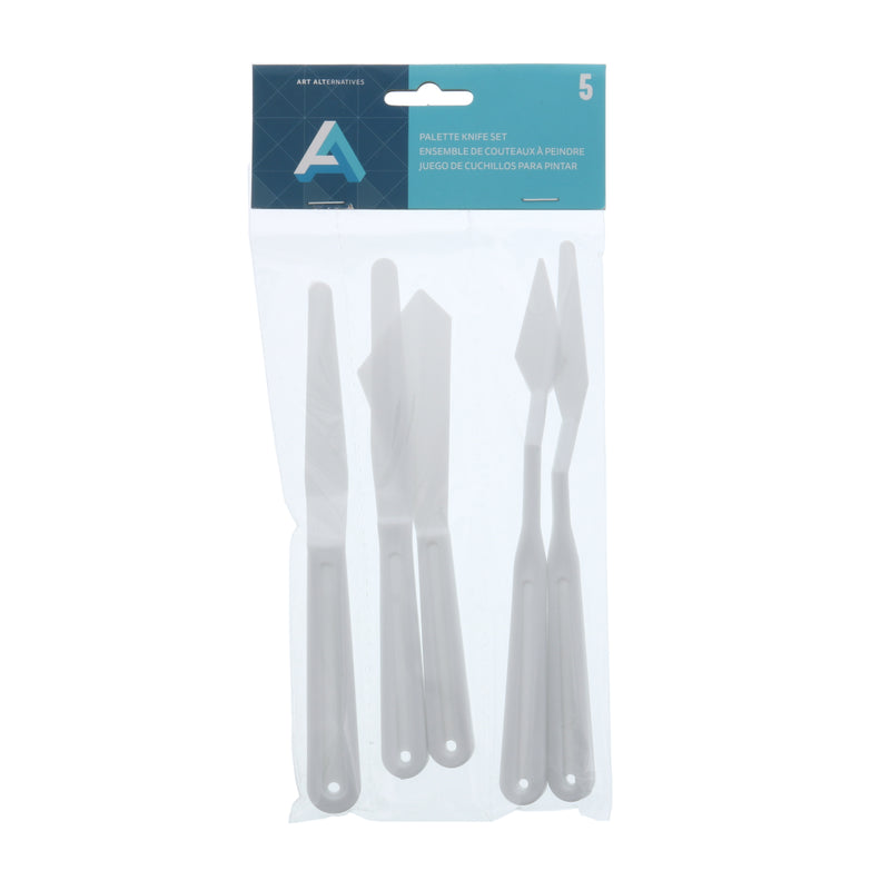 Plastic Painting Knife Set, 5-Piece