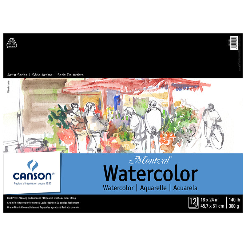 Canson Artist Series Montval Watercolour Pad, 12 Sheets