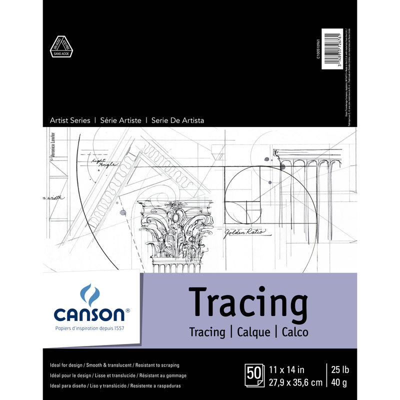 Canson Artist Series Tracing Pads, 50 sheets