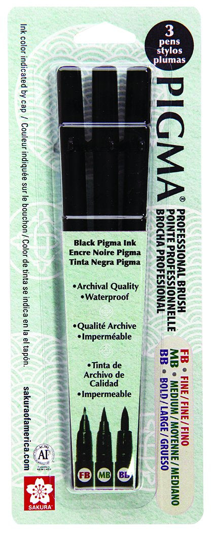 Sakura Pigma Professional Brush Pen Set, Black