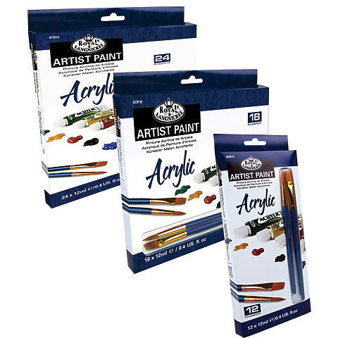 Acrylic Artist Paint & Brush Sets