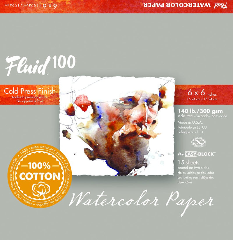 Fluid 100 Watercolor Paper Block, Cold Press