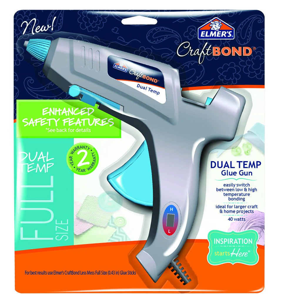 Elmer's Hot Glue Gun, Dual Temp, Full Size, 40W