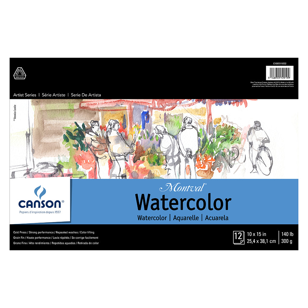 Canson XL Series Watercolor Textured Paper Pad, 12x18 , 30 sheets - 12 pads