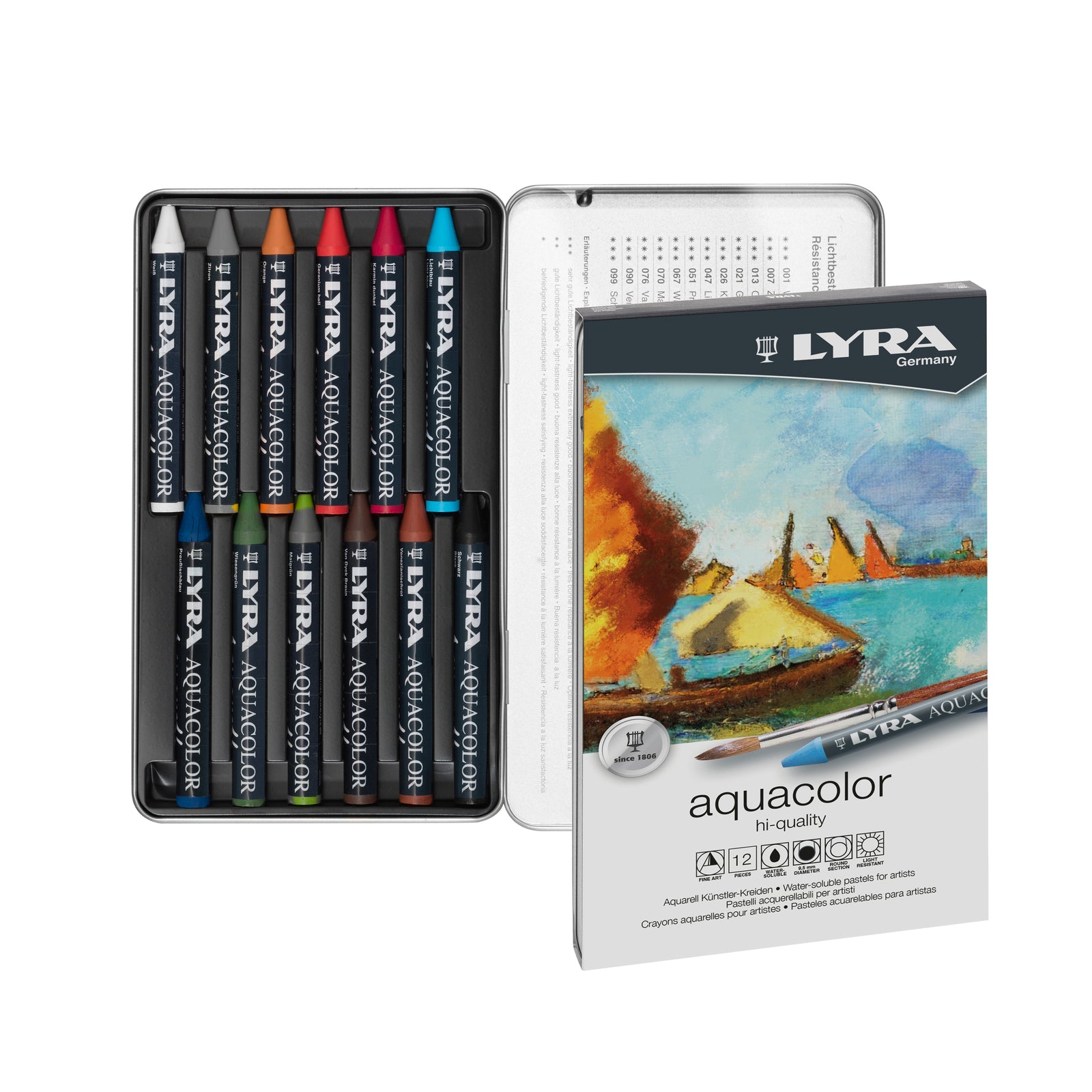 Lyra Lyrax Wax Giant Crayons are non-water-soluble and contain beeswax. The  triangular shape makes them very comfortable t…