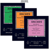 Arches Aquarelle Watercolour Pad - Cold Pressed, 100% Cotton - 12 Sheets (9 x 12in / 23 x 31cm)