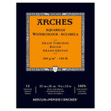 Arches Aquarelle Watercolour Pad - Cold Pressed, 100% Cotton - 12 Sheets (9 x 12in / 23 x 31cm)