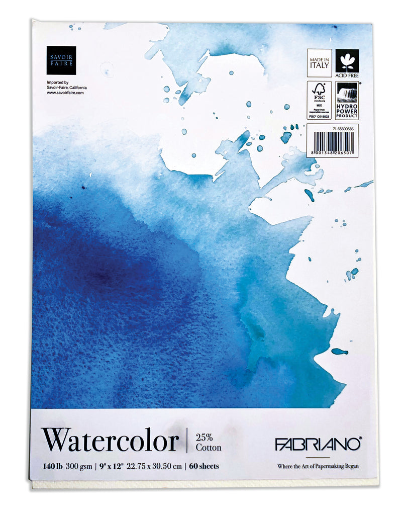 Fabriano Studio Watercolor Fat Pad 60sheets/9x12/140lbs – Soho Art Supplies