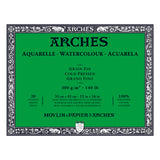 Arches Aquarelle Watercolour Block - Cold Pressed, 100% Cotton - 20 Sheets, Assorted Sizes