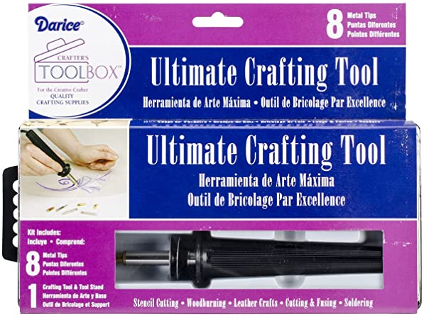 Ultimate Crafting Tool Woodburner & Etcher (8 metal tips & carrying case)