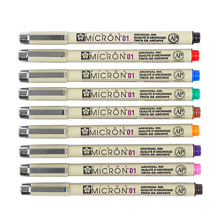 Sakura Pigma Micron Pen, Assorted Colours - .45mm
