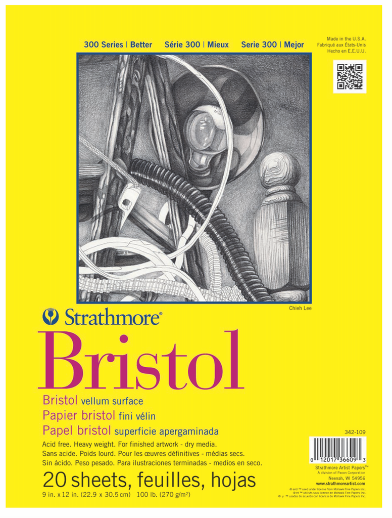 Strathmore Bristol Paper Pads, 300 Series, Vellum Surface