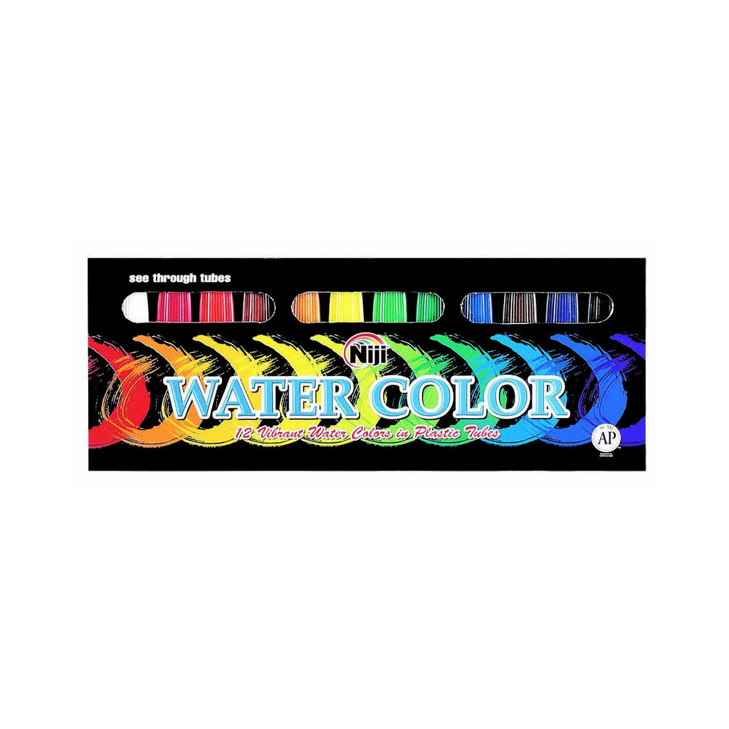 Niji Watercolour Set by Yasutomo, 12 Colour Tubes