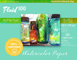 Fluid 100 Watercolour Paper Block, Hot Press