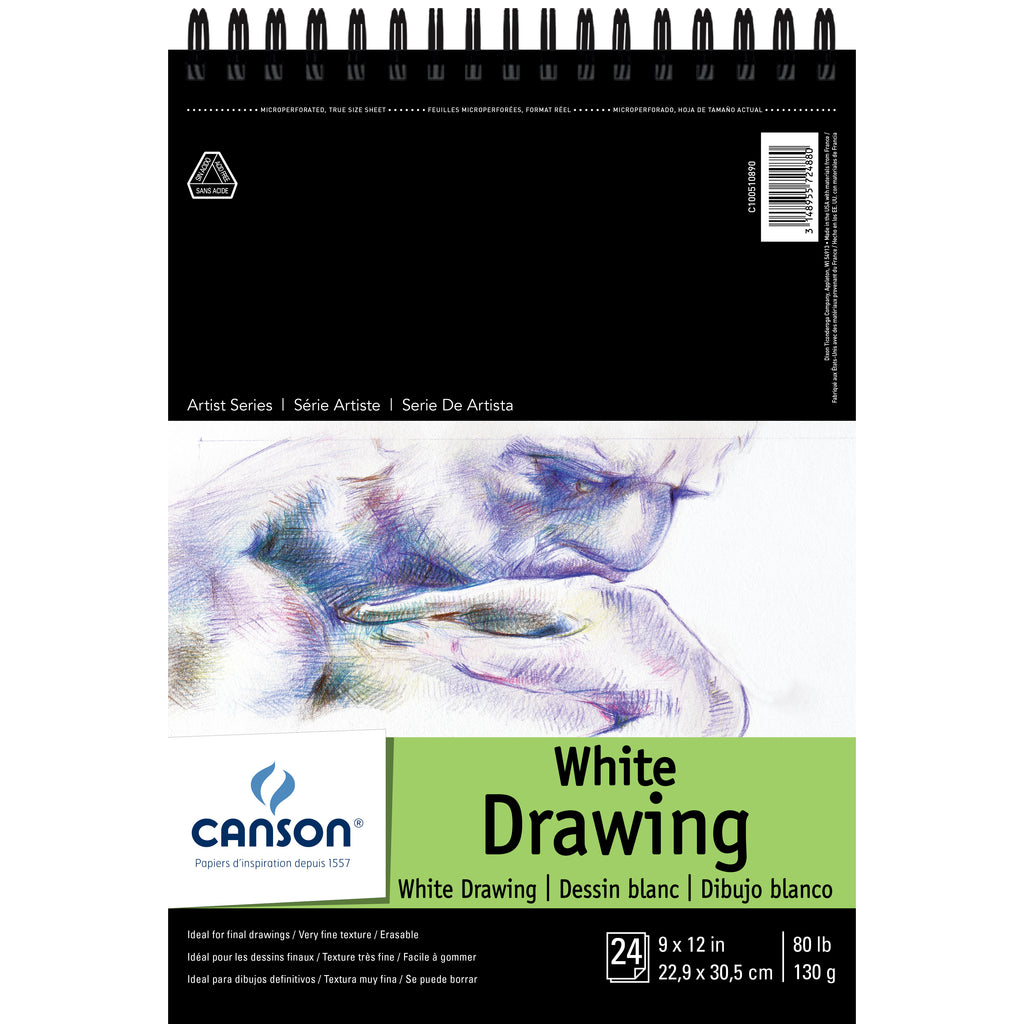 Canson Artist Series Pure White Drawing Paper Pads