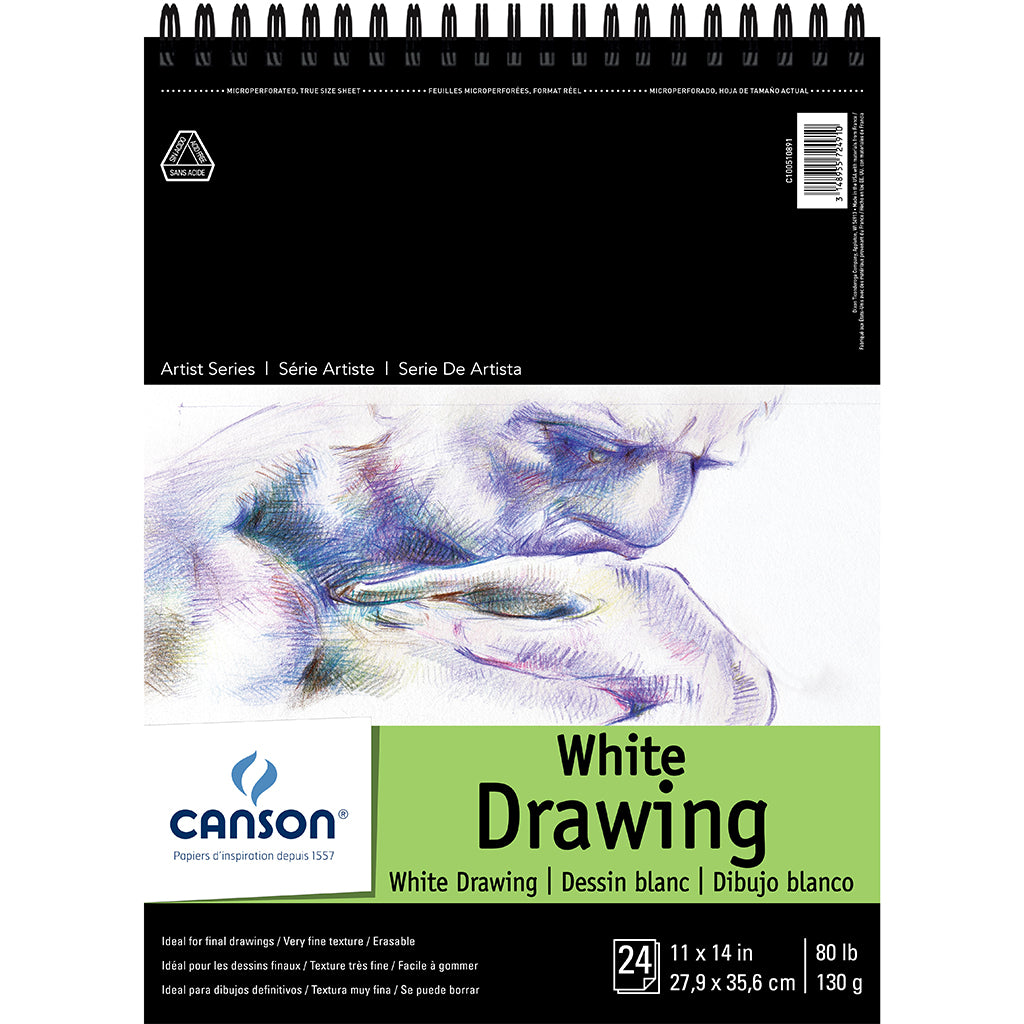 Canson Artist Series Pure White Drawing Paper Pads