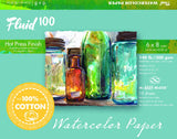 Fluid 100 Watercolour Paper Block, Hot Press