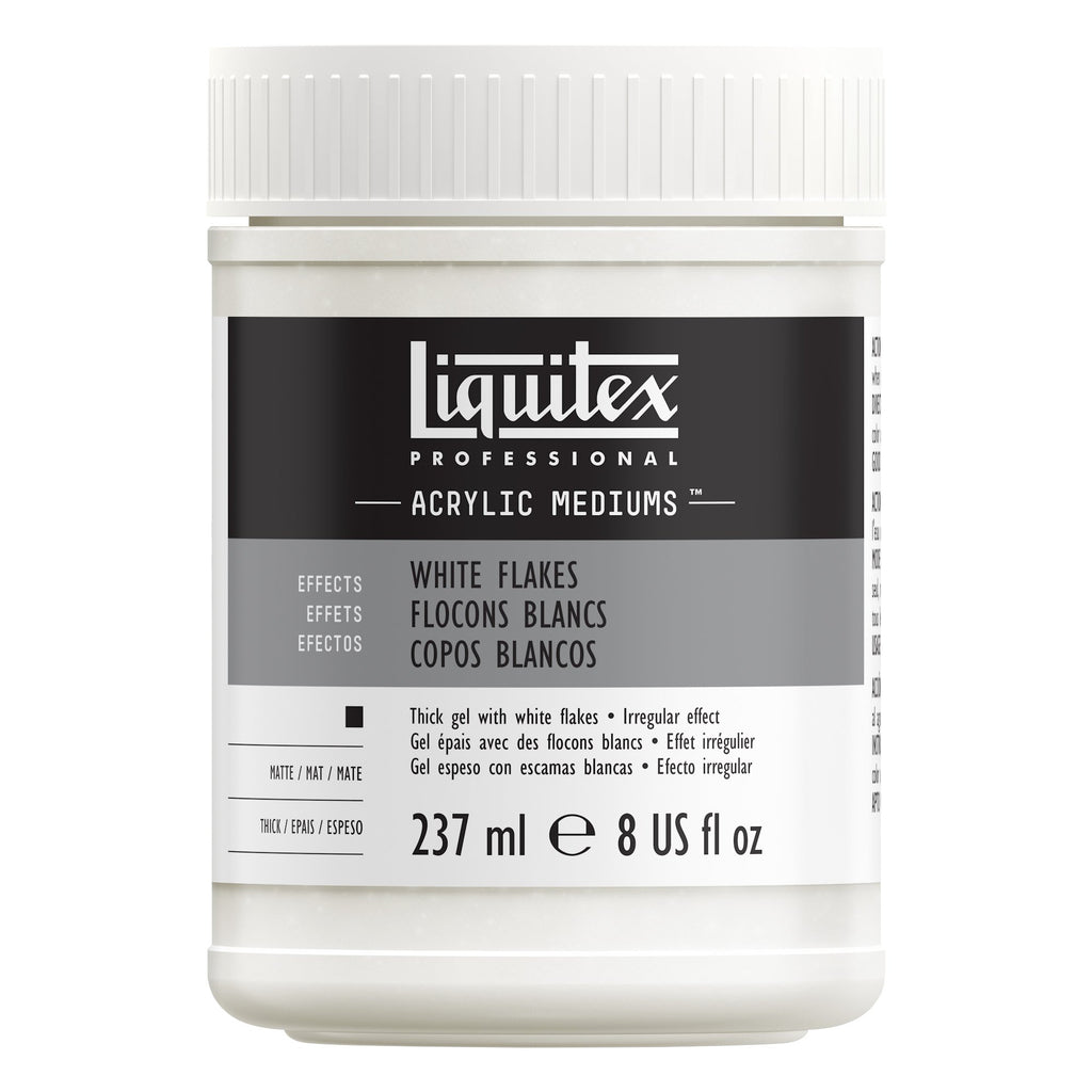 Liquitex White Opaque Flakes Gel, 8 oz