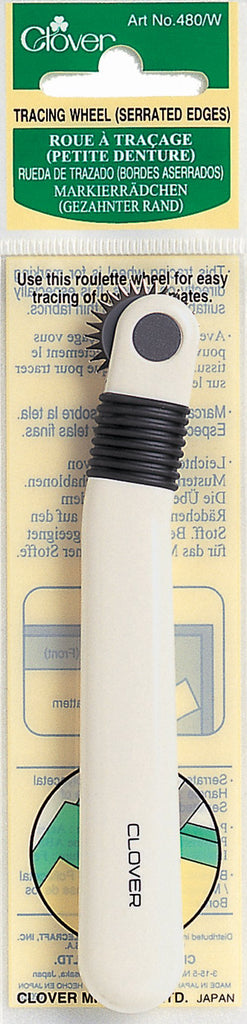 Clover Tracing Wheel, Serrated Edges