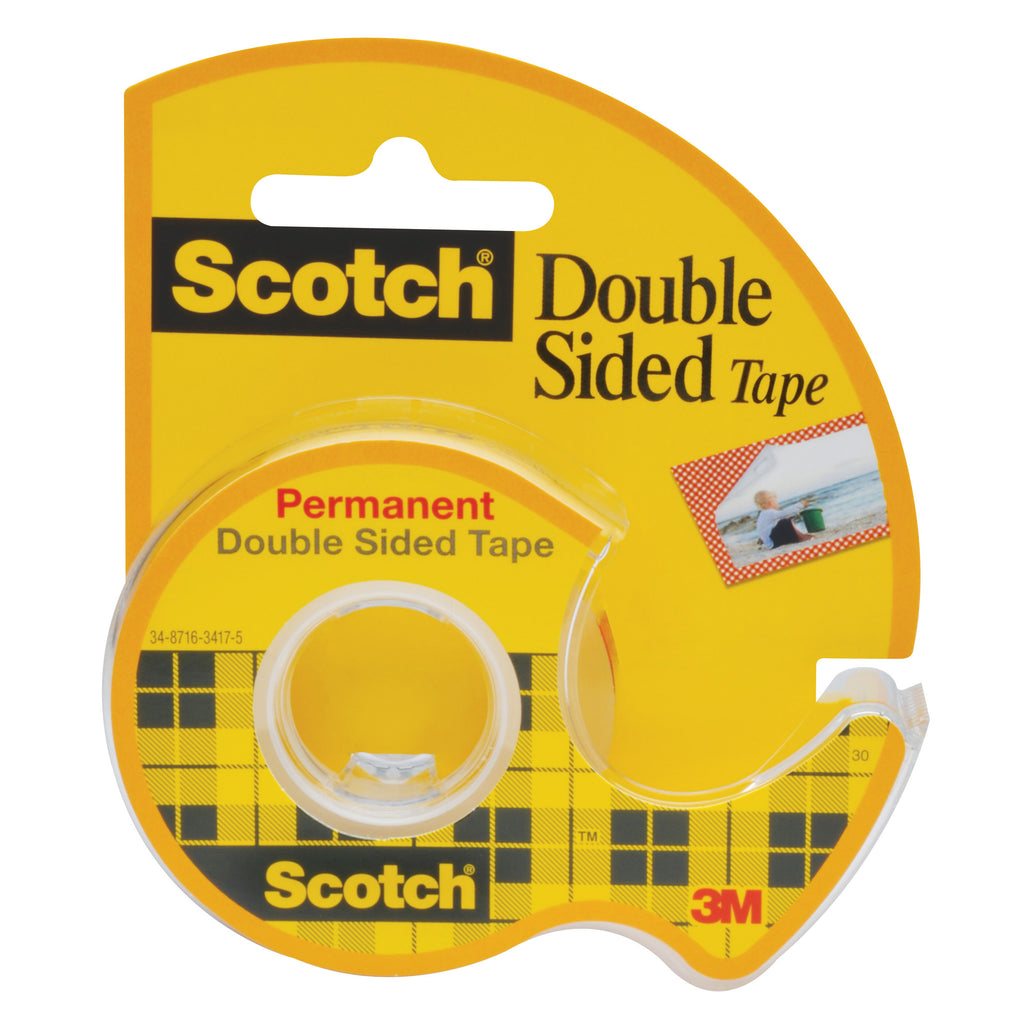 Scotch Double-Sided Tape, 1/2" x 250"